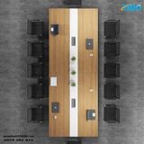  Bàn họp chân sắt 3m2 TI-BH10 