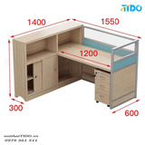  Bàn Làm Việc Không Gian Panel Space TI-BLV-12 