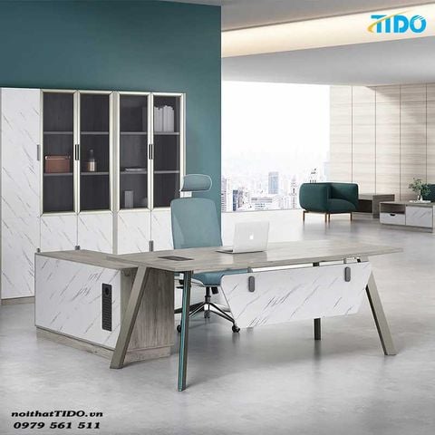  NỘI THẤT VĂN PHÒNG BÀN QUẢN LÝ HIỆN ĐẠI TI-BQL07 