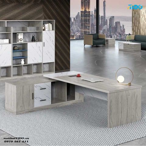  BÀN QUẢN LÝ CHỮ L CAO CẤP TI-BQL15 