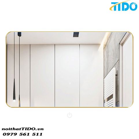  Gương chữ nhật treo tường Decor viền inox mạ TI-G06 