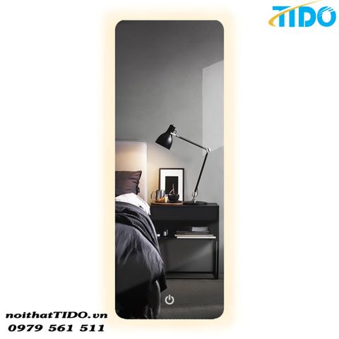  Gương Decor chữ nhật treo tường không viền bo góc hắt sáng hậu TI-G07 