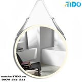  Gương tròn Decor dây da LED viền phun cát, công tắc cảm ứng TI-G12 