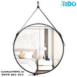  Gương tròn Decor dây da treo, không đèn TI-G13 