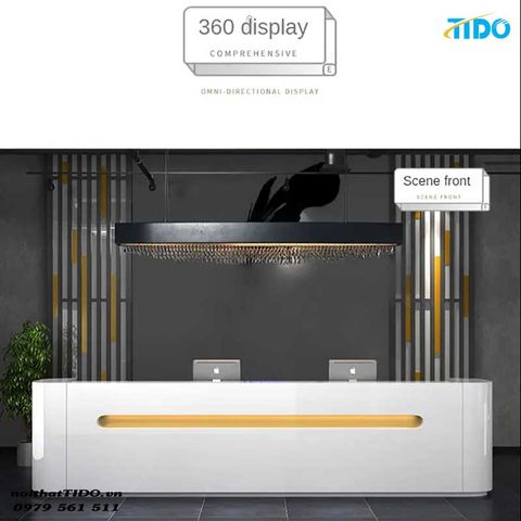  Quầy Lễ Tân Màu Trắng Dành Cho Khách Sạn TI-QLT03 