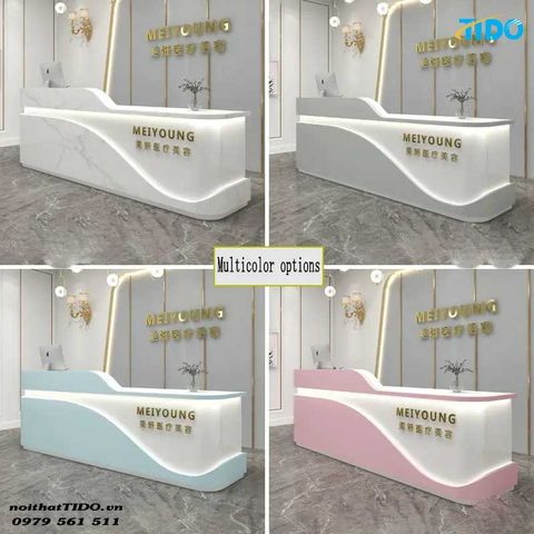  Quầy Lễ Tân Thời Trang Phối Màu Bắt Mắt TI-QLT26 