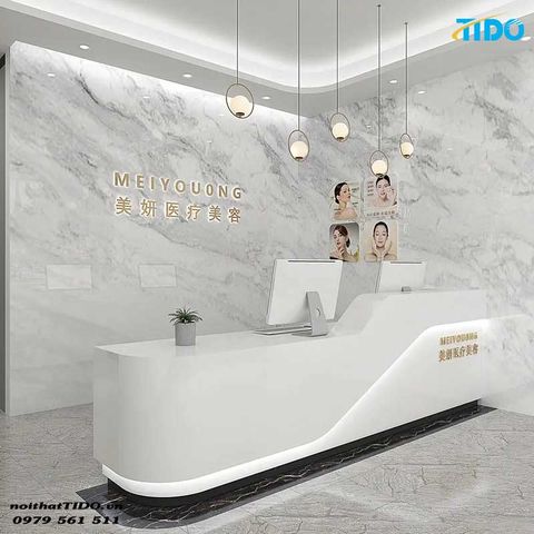  Quầy Lễ Tân Thời Trang Phối Màu Bắt Mắt TI-QLT26 