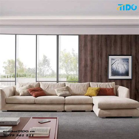  GHẾ SOFA HÌNH CHỮ L MÀU BE TI-SF04 
