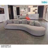  GHẾ SOFA VẢI BÔNG MÀU TRẮNG THIẾT KẾ MỚI LẠ TI-SF10 