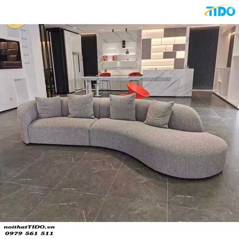  GHẾ SOFA VẢI BÔNG MÀU TRẮNG THIẾT KẾ MỚI LẠ TI-SF10 