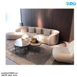  GHẾ SOFA VẢI BÔNG MÀU TRẮNG THIẾT KẾ MỚI LẠ TI-SF10 