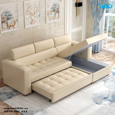  Sofa Giường Kéo Da Đa Năng TI-SFG34 