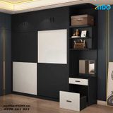  TỦ QUẦN ÁO HIỆN ĐẠI GỖ MDF CÓ KỆ TRANG TRÍ TI-TQA28 