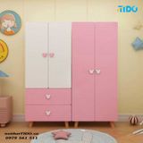  TỦ QUẦN ÁO TÂN CỔ ĐIỂN GỖ MDF CÓ KỆ TRANG TRÍ TI-TQA31 