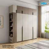 TỦ QUẦN ÁO HIỆN ĐẠI GỖ MDF CÓ BÀN LÀM VIỆC TI-TQA49 