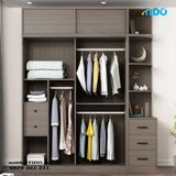  TỦ QUẦN ÁO ĐẸP GỖ MDF CÓ KỆ TRANG TRÍ TI-TQA51 