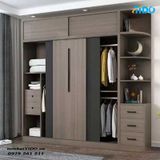  TỦ QUẦN ÁO ĐẸP GỖ MDF CÓ KỆ TRANG TRÍ TI-TQA51 