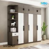  TỦ QUẦN ÁO GỖ MDF HIỆN ĐẠI CÓ KỆ TRANG TRÍ TI-TQA71 