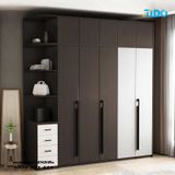  TỦ QUẦN ÁO HIỆN ĐẠI GỖ MDF CÓ KỆ TRANG TRÍ TI-TQA77 