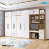  TỦ QUẦN ÁO GỖ MDF KẾT HỢP BÀN LÀM VIỆC TI-TQA87 