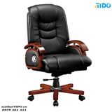  Ghế Văn Phòng Dành Cho Lãnh Đạo, Giám Đốc Tay Gỗ Ngả Lưng TIDO-GD-W026B1 