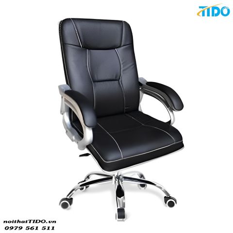  Ghế Giám Đốc Quản Lý Da Tay Bạc TIDO-GD-W070 