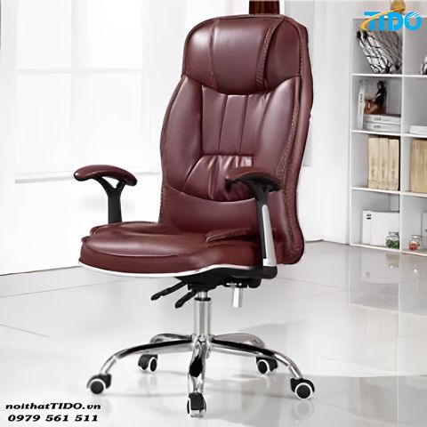  Ghế Văn Phòng Da Ngả Màu Nâu TIDO-GD-W090-2 