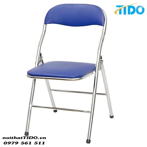  Ghế Gấp Lưng Ngắn Xanh Chân Sơn TIDO-GHS-04 
