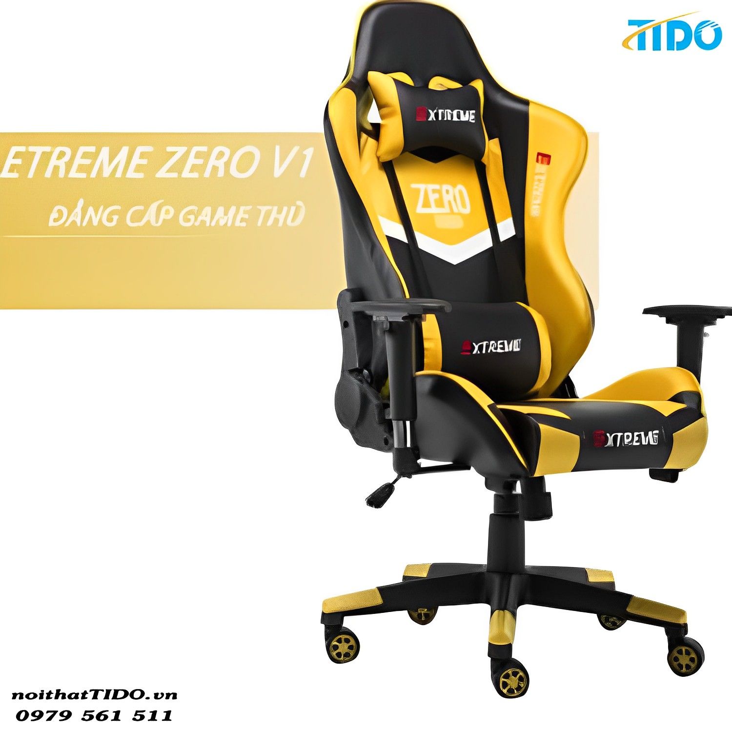  Ghế Gaming Extreme Zero V1 (Yellow – Black) TIDO-GM-V1-V 