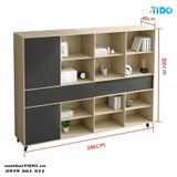  Tủ Hồ Sơ Cao 2m Bằng Gỗ Hiện Đại TIDO-WJG-15 