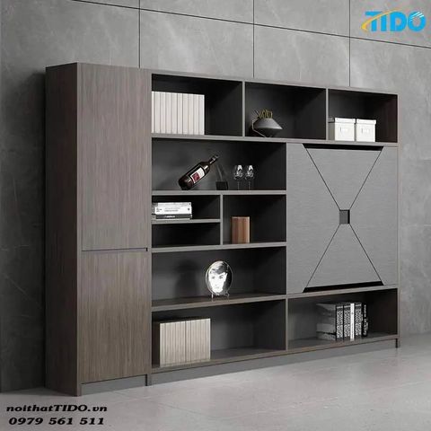  NỘI THẤT VĂN PHÒNG TỦ HỒ SƠ GỖ SANG TRỌNG TIDO-WJG-4 