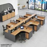  BÀN NHÂN VIÊN CÓ PHÂN VÙNG BẰNG GỖ HIỆN ĐẠI TIDO-ZYCG-19 