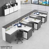  BÀN NHÂN VIÊN CÓ PHÂN VÙNG BẰNG GỖ HIỆN ĐẠI TIDO-ZYCG-19 