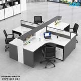  BÀN NHÂN VIÊN CÓ PHÂN VÙNG BẰNG GỖ HIỆN ĐẠI TIDO-ZYCG-19 