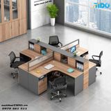  BÀN VĂN PHÒNG CÓ VÁCH NGĂN BẰNG GỖ CHẤT LƯỢNG CAO TIDO-ZYCG-20 