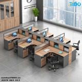  BÀN VĂN PHÒNG CÓ VÁCH NGĂN BẰNG GỖ CHẤT LƯỢNG CAO TIDO-ZYCG-20 