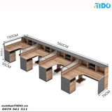  BÀN VĂN PHÒNG CÓ VÁCH NGĂN BẰNG GỖ CHẤT LƯỢNG CAO TIDO-ZYCG-20 
