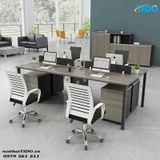  BỘ BÀN LÀM VIỆC CÓ VÁCH NGĂN DÀNG CHO 4 NGƯỜI TIDO-ZYCG-3 