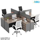  BÀN VĂN PHÒNG CÓ VÁCH NGĂN 4 CHỖ TIDO-ZYCG-5 