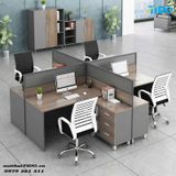  BÀN VĂN PHÒNG CÓ VÁCH NGĂN 4 CHỖ TIDO-ZYCG-5 