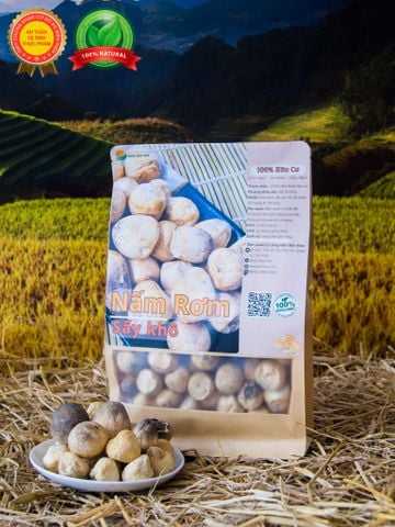 Nấm Rơm Sấy Khô - 100% Hữu Cơ