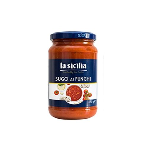  LT Xốt Cà chua & Nấm (Sugo Al Funghi - Mushrooms Pasta Sauce) La Sicilia - 350 gr 