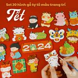  set 20 hình gỗ kèm màu 