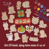  set 20 hình gỗ kèm màu 