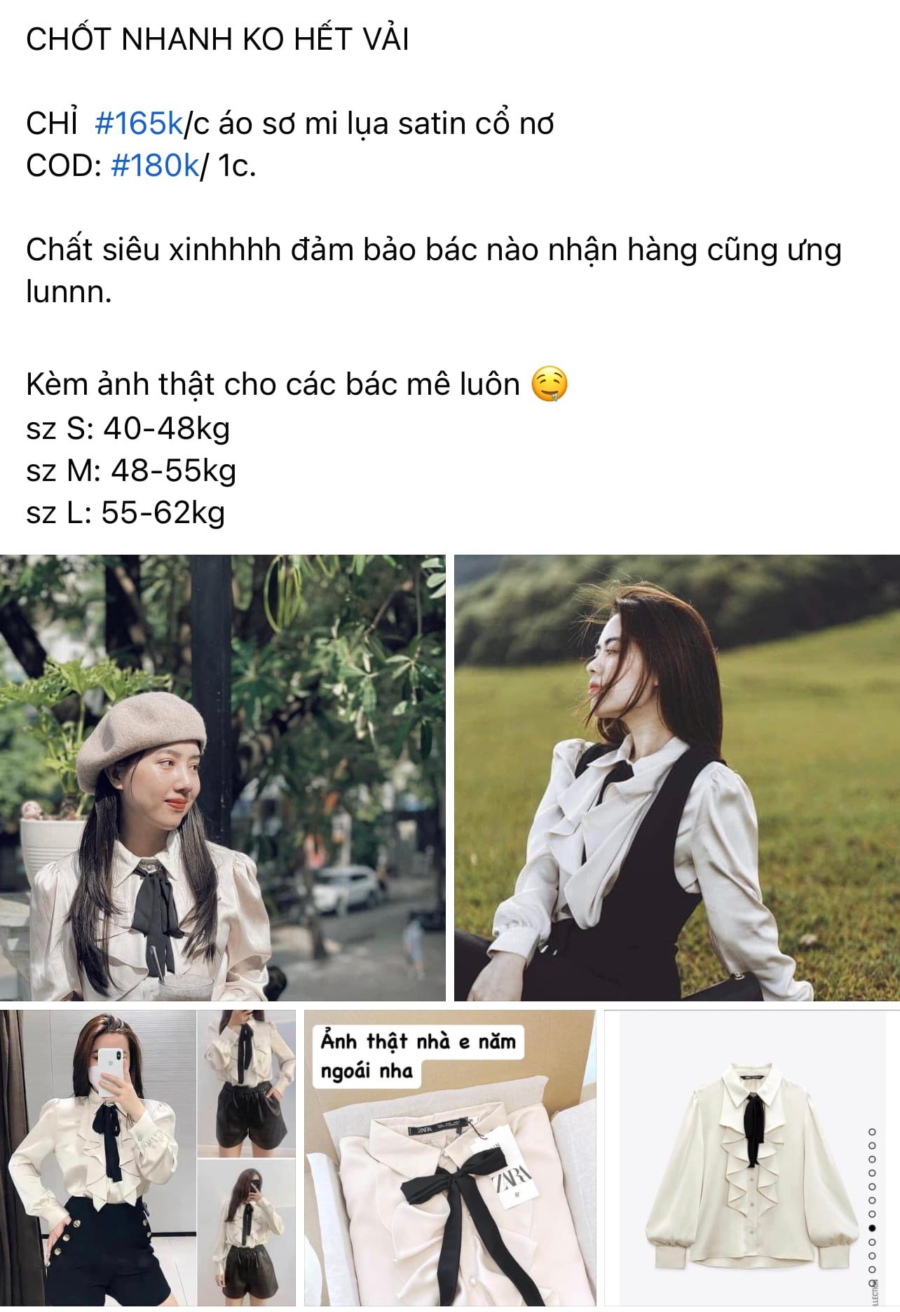  Áo sơ mi lụa cổ bèo 