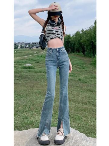  Jeans loe xẻ gấu G9-T1T DK 