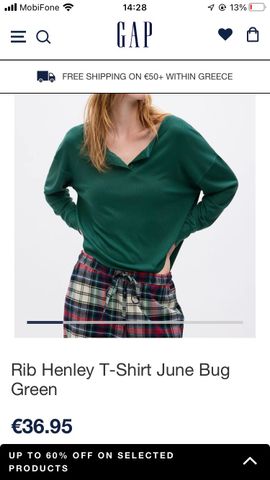  Áo Henley GAP dư xịn (G12-T3T) ĐK 