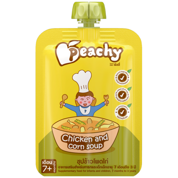 Súp gà và bắp Peachy 125g 7 tháng