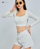 Thun croptop ngắn tay