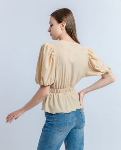 Áo thun kiểu tay bồng thiết kê phối nút 10207272